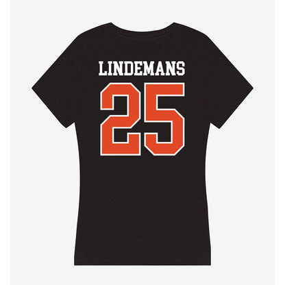 Oregon State - NCAA Women's Basketball : Keira Lindemans - Women's V-Neck T-Shirt-1