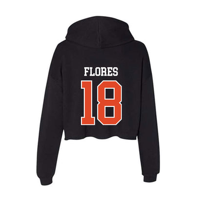 Oregon State - NCAA Softball : Justice Flores - Women's Crop Fleece Hoodie-1