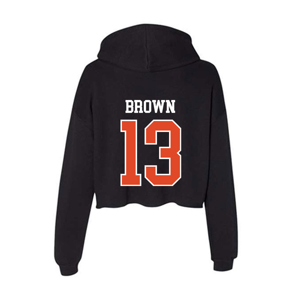 Oregon State - NCAA Football : Jeremiah Brown - Women's Crop Fleece Hoodie-1