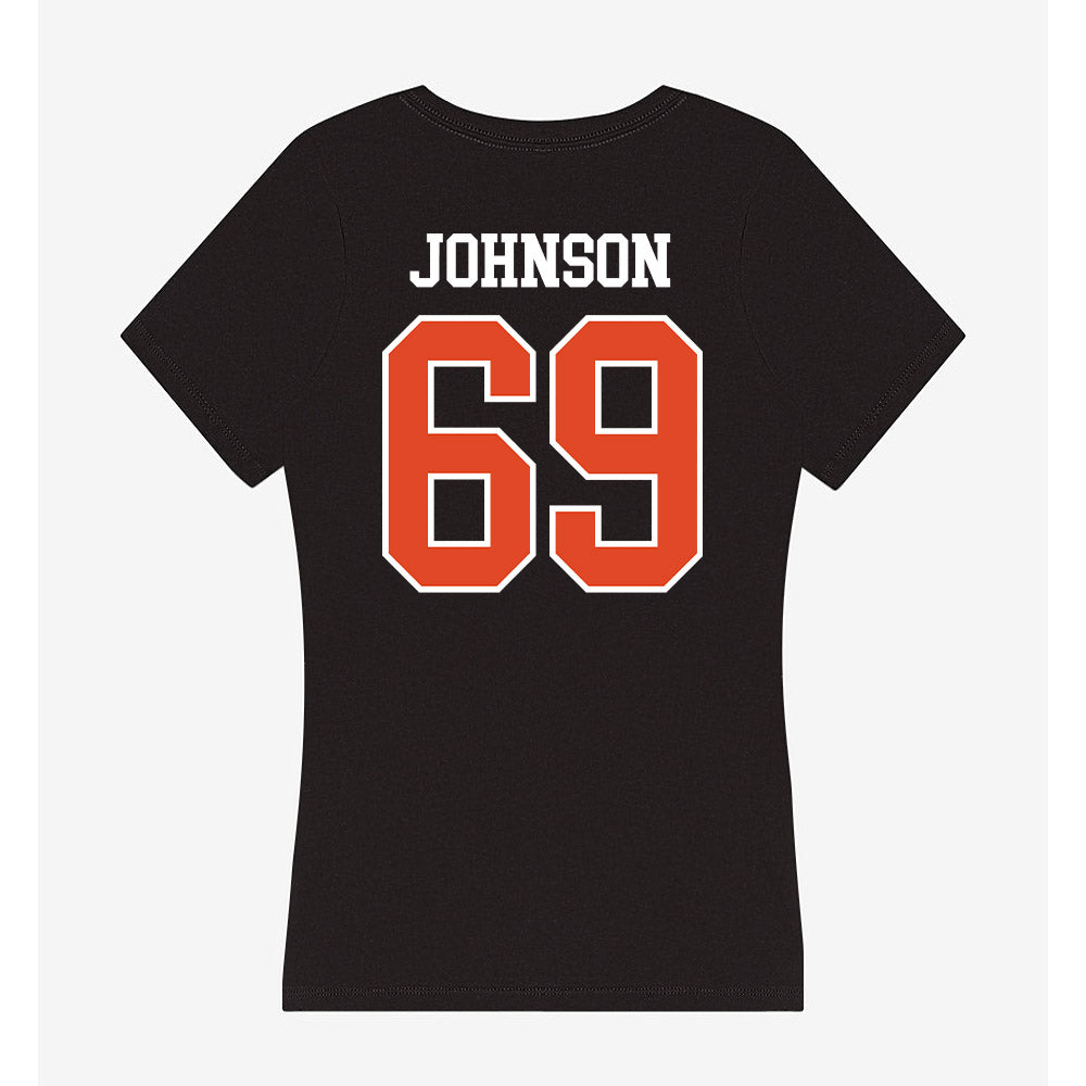 Oregon State - NCAA Football : Kwan Johnson - Women's V-Neck T-Shirt-1
