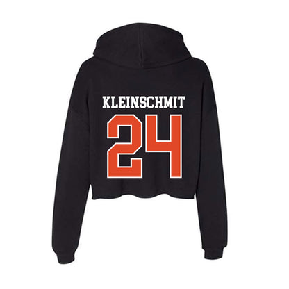 Oregon State - NCAA Baseball : Ethan Kleinschmit - Women's Crop Fleece Hoodie-1