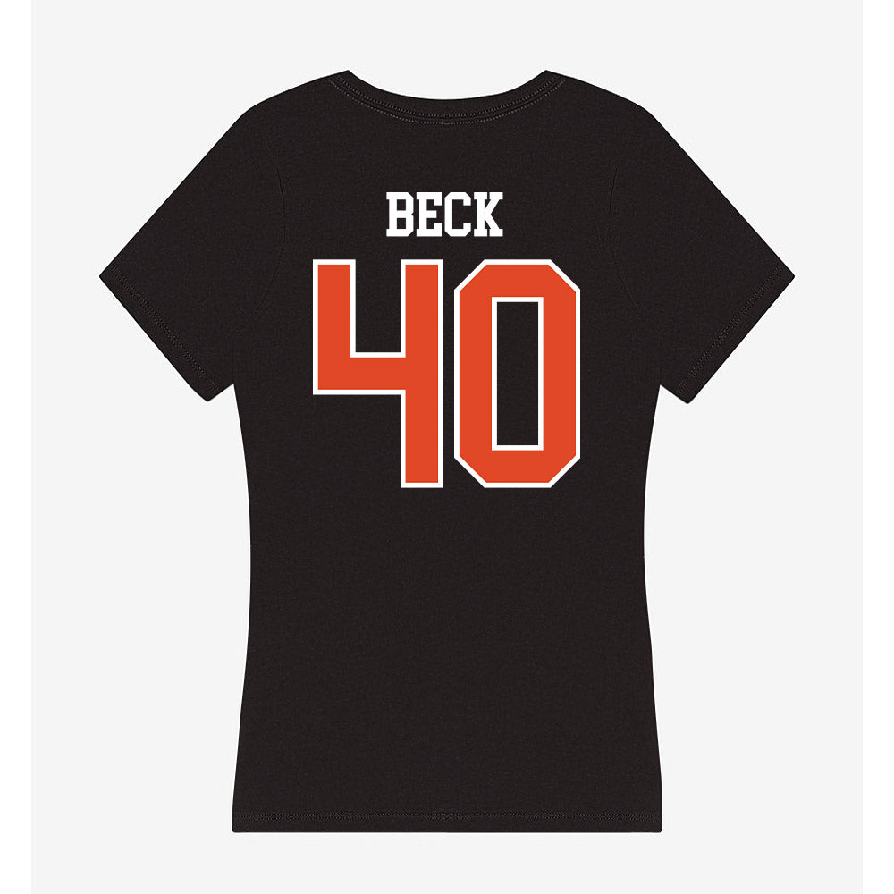 Oregon State - NCAA Baseball : Kameron Beck - Women's V-Neck T-Shirt-1