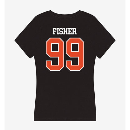 Oregon State - NCAA Football : Niklas Fisher - Women's V-Neck T-Shirt-1
