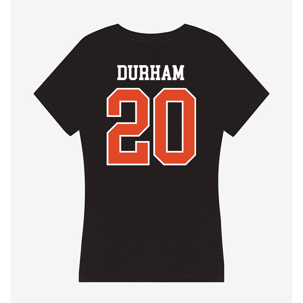 Oregon State - NCAA Football : Jermaine Durham - Women's V-Neck T-Shirt-1