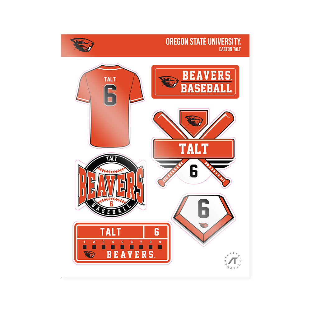 Oregon State - NCAA Baseball : Easton Talt - Sticker Sheet-0