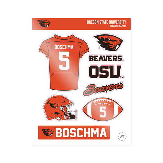 Oregon State - NCAA Football : Karson Boschma - Sticker Sheet-0