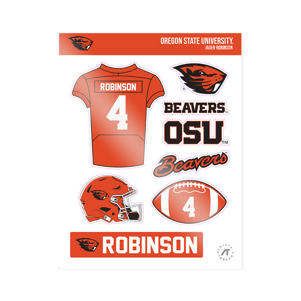 Oregon State - NCAA Football : Jaden Robinson - Sticker Sheet-0
