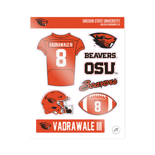 Oregon State - NCAA Football : Sailasa Vadrawale III - Sticker Sheet-0