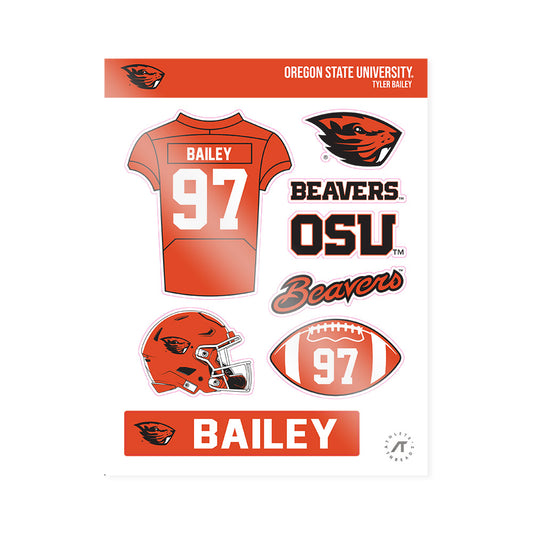 Oregon State - NCAA Football : Tyler Bailey - Sticker Sheet-0