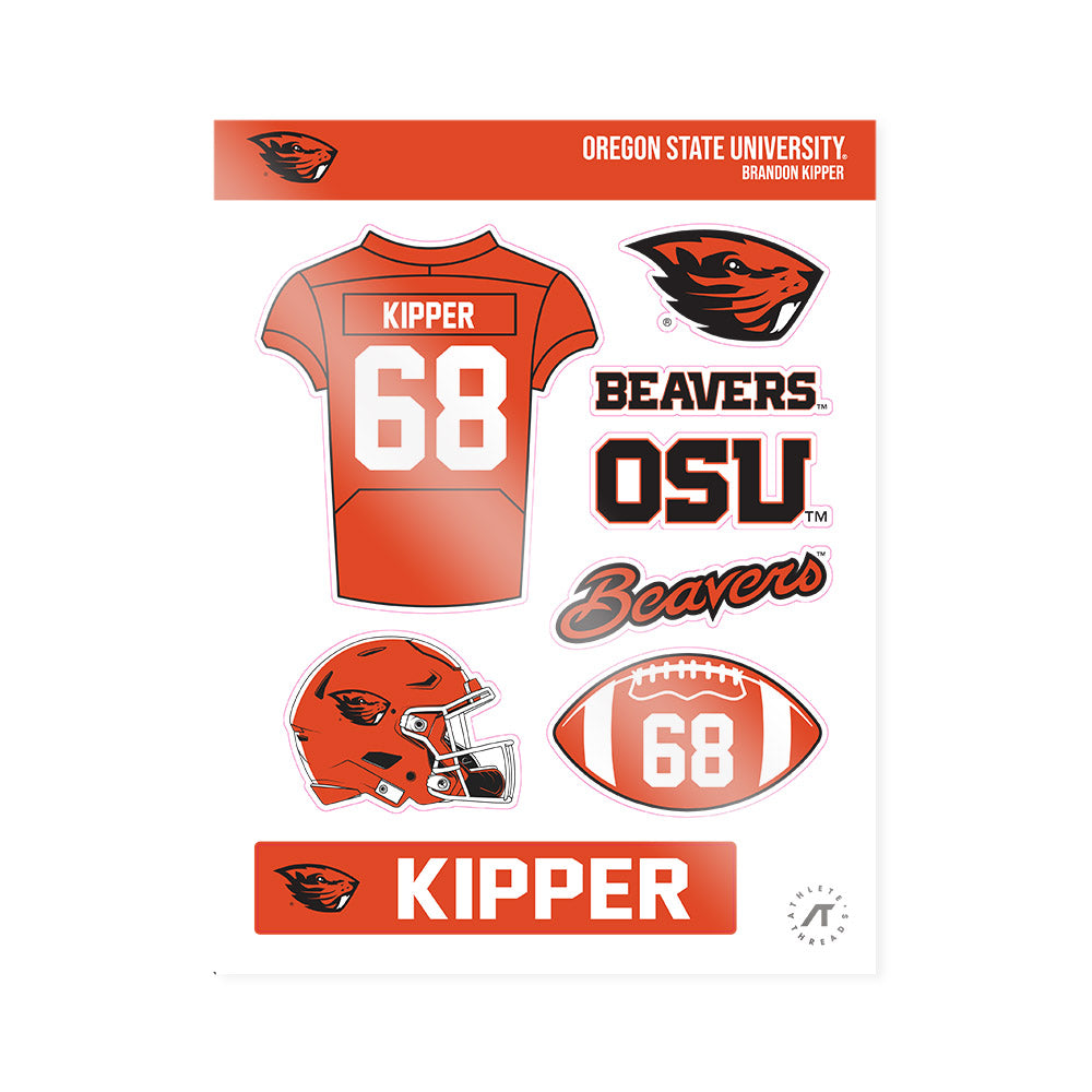 Oregon State - NCAA Football : Brandon Kipper - Sticker Sheet-0
