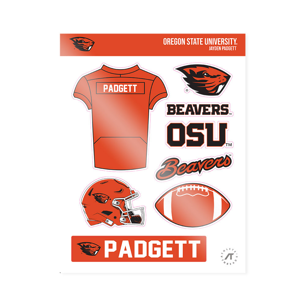 Oregon State - NCAA Football : Jayden Padgett - Sticker Sheet-0