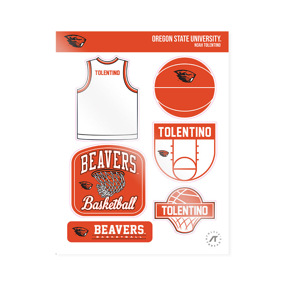 Oregon State - NCAA Women's Basketball : Noah Tolentino - Sticker Sheet-0