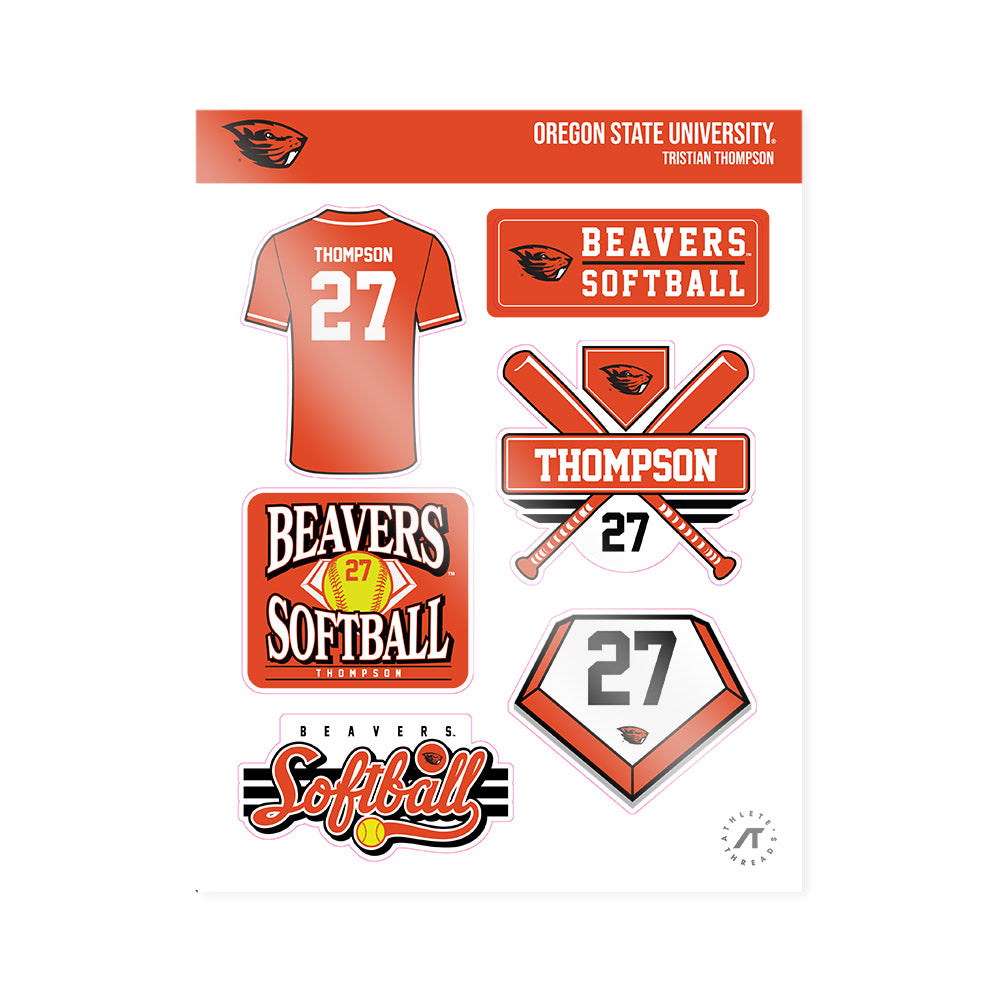 Oregon State - NCAA Softball : Tristian Thompson - Sticker Sheet-0