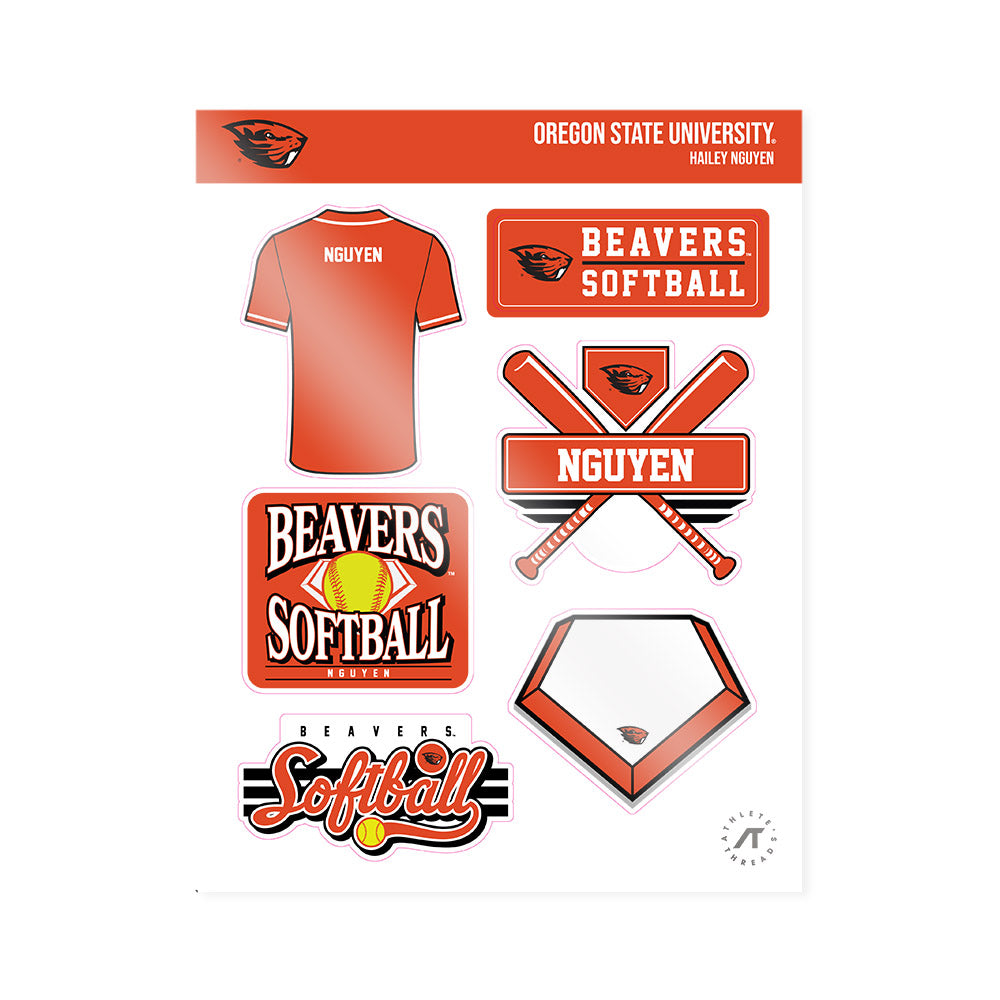 Oregon State - NCAA Softball : Hailey Nguyen - Sticker Sheet-0