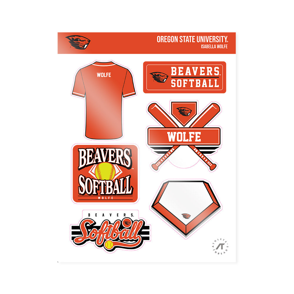 Oregon State - NCAA Softball : Isabella Wolfe - Sticker Sheet-0