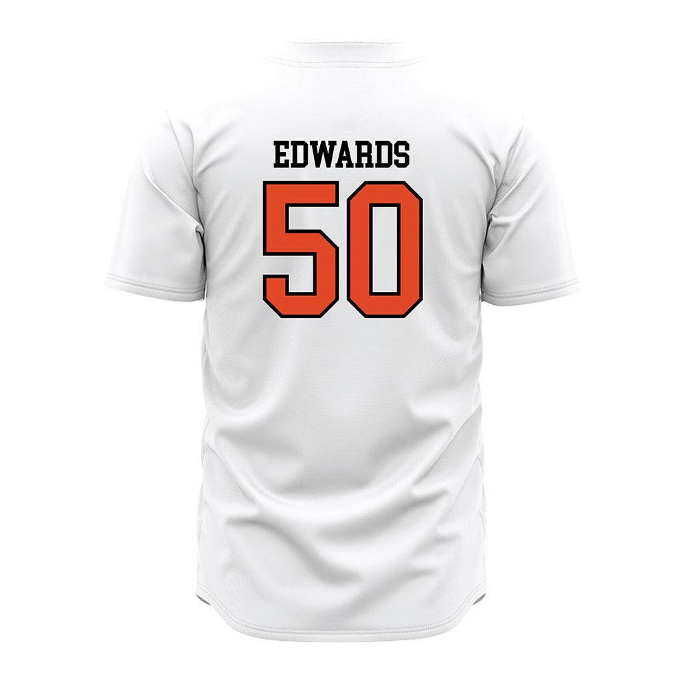 Oregon State - NCAA Baseball : Zach Edwards - White Jersey-1