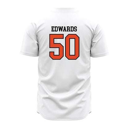 Oregon State - NCAA Baseball : Zach Edwards - White Jersey-1