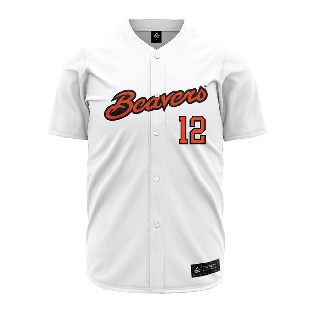 Oregon State - NCAA Baseball : Tanner Douglas - White Jersey-0