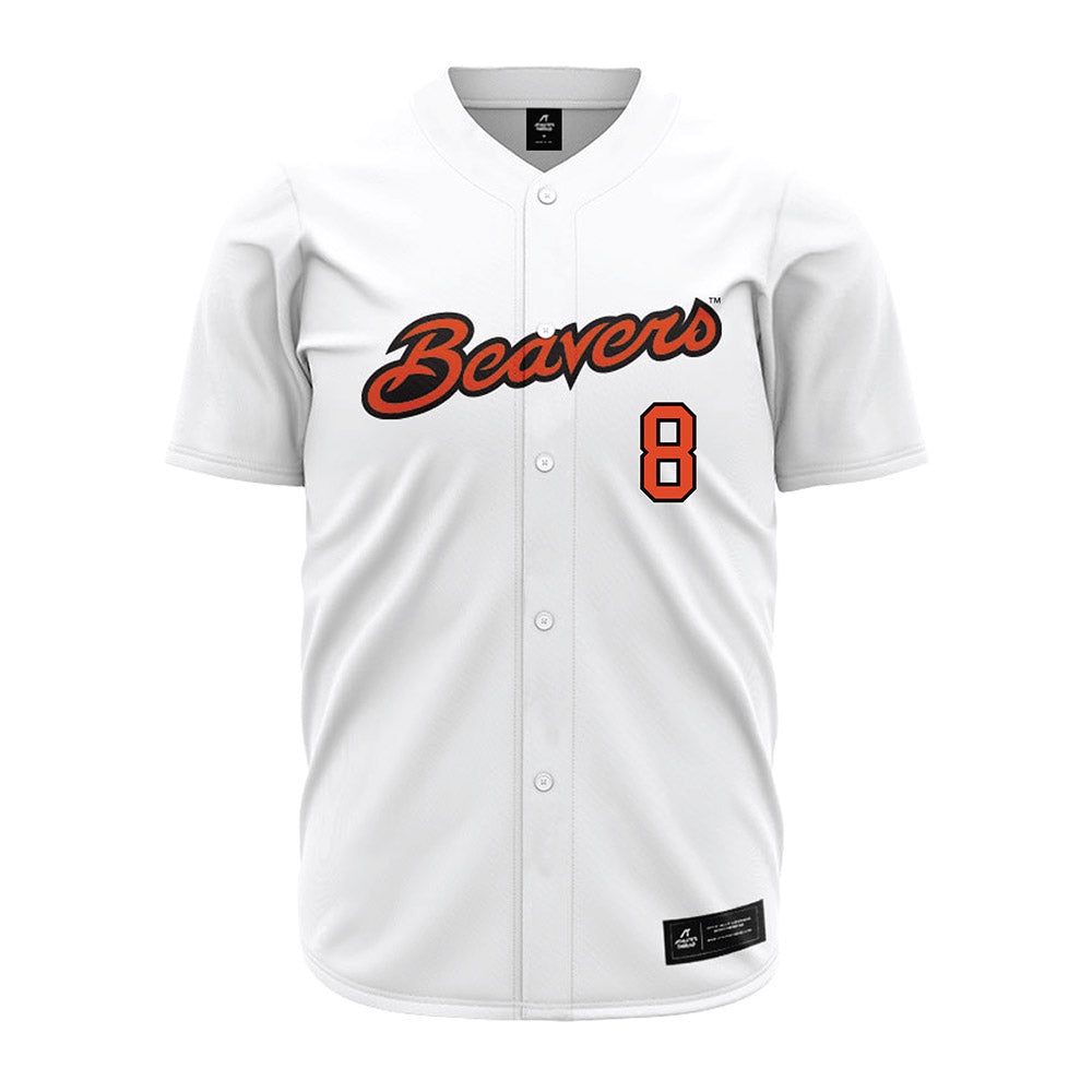 Oregon State - NCAA Baseball : Dax Whitney - White Jersey-0