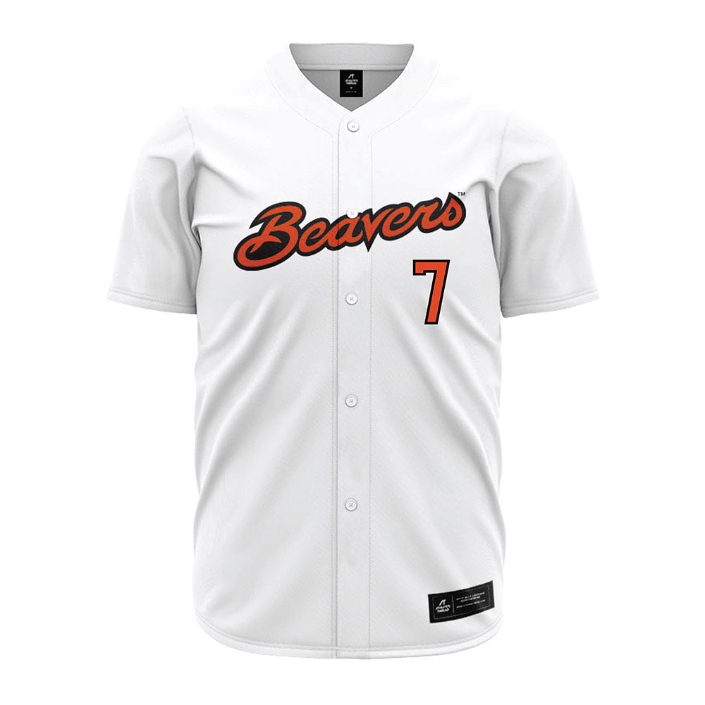 Oregon State - NCAA Baseball : Aj Singer - White Jersey-0