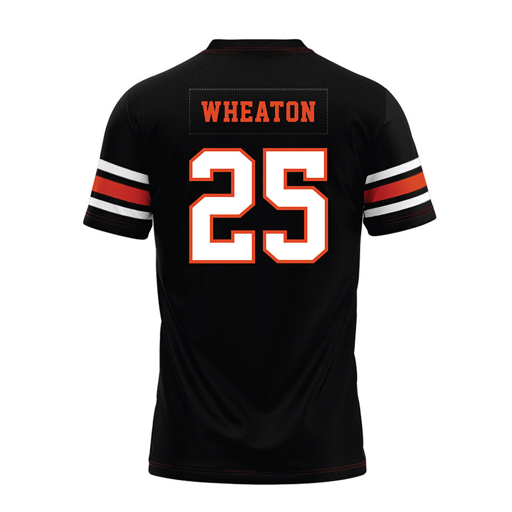 Oregon State - NCAA Football : Kai Wheaton - Black Premium Football Jersey-1