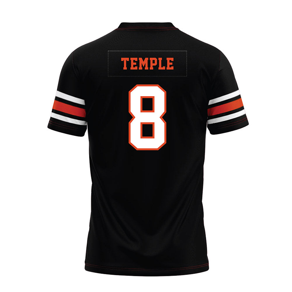 Oregon State - NCAA Football : DeCorion Temple - Black Premium Football Jersey-1