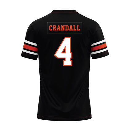 Oregon State - NCAA Football : Trey Crandall - Black Premium Football Jersey-1