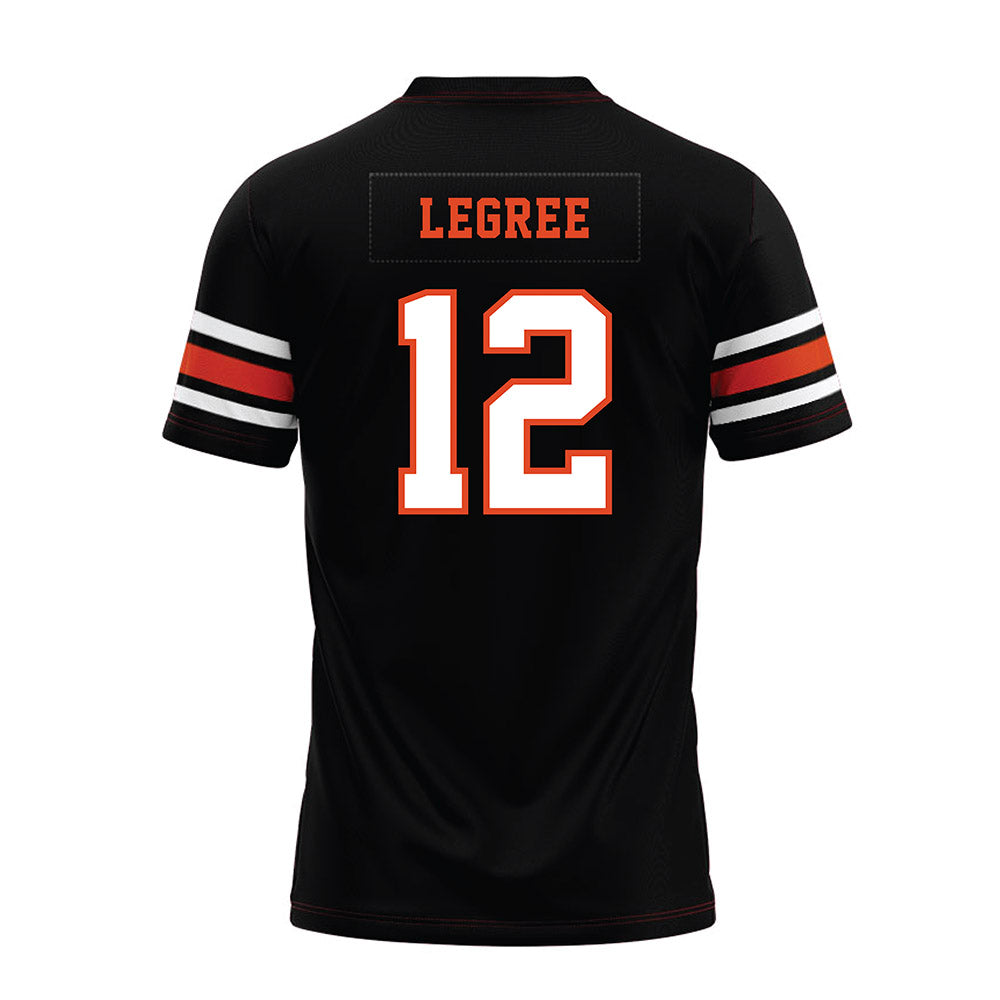 Oregon State - NCAA Football : Jesse Legree - Black Premium Football Jersey-1
