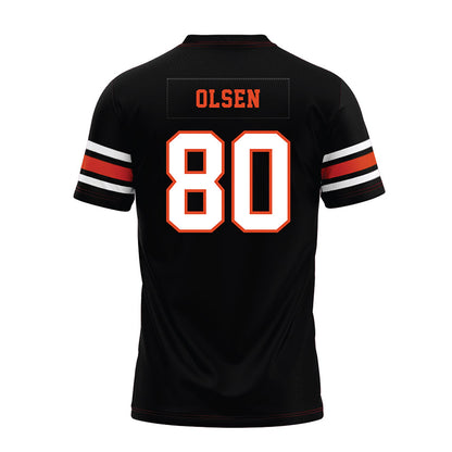Oregon State - NCAA Football : Eric Olsen - Black Premium Football Jersey-1