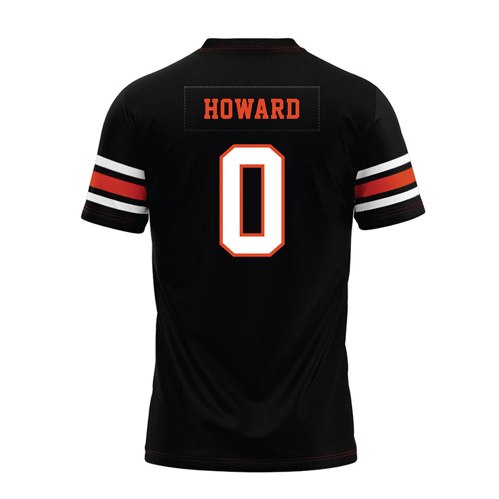 Oregon State - NCAA Football : Harlem Howard - Black Premium Football Jersey-1
