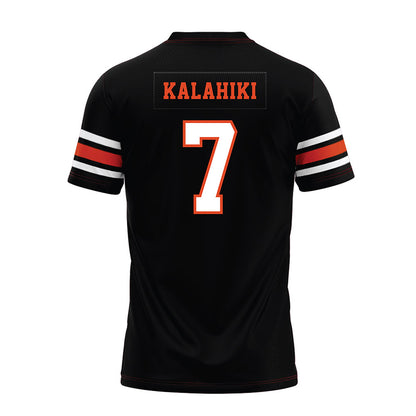 Oregon State - NCAA Football : Kahanu Kalahiki - Black Premium Football Jersey-1