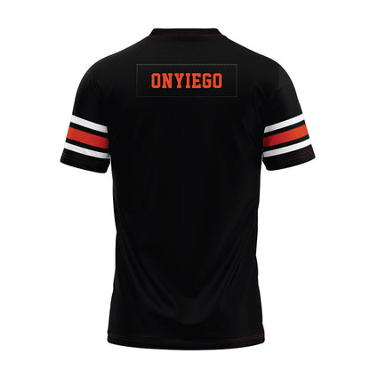 Oregon State - NCAA Football : Adrian Onyiego - Black Premium Football Jersey-1