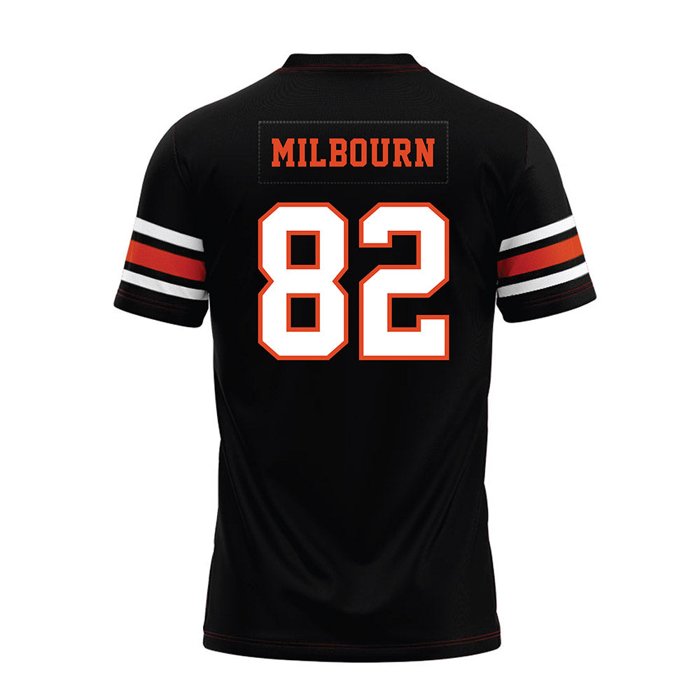 Oregon State - NCAA Football : Gabe Milbourn - Black Premium Football Jersey-1
