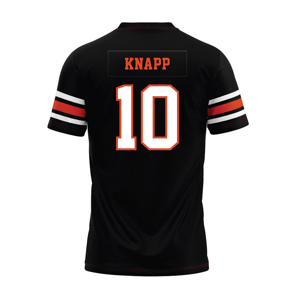 Oregon State - NCAA Football : Logan Knapp - Black Premium Football Jersey-1
