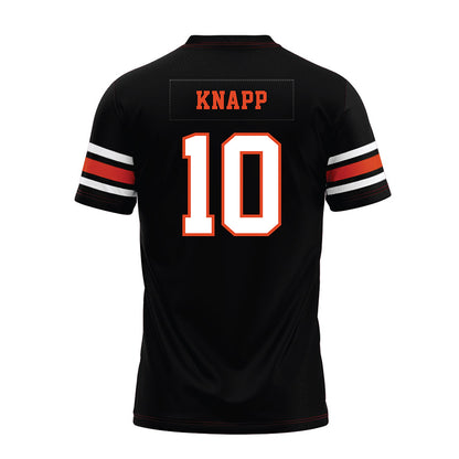 Oregon State - NCAA Football : Logan Knapp - Black Premium Football Jersey-1