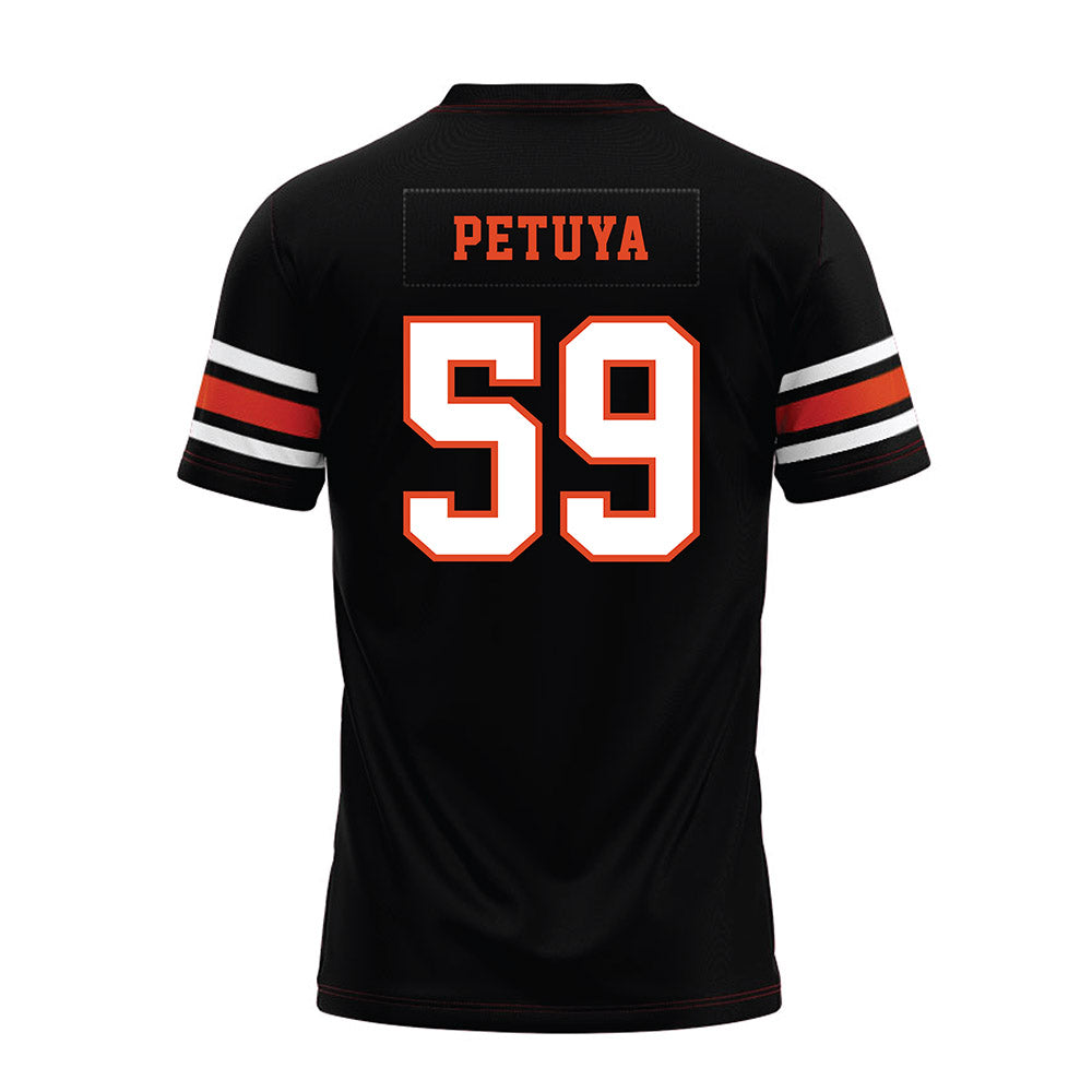 Oregon State - NCAA Football : Frankie Petuya - Black Premium Football Jersey-1