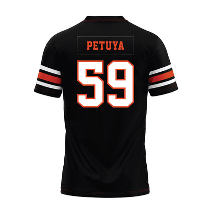 Oregon State - NCAA Football : Frankie Petuya - Black Premium Football Jersey-1