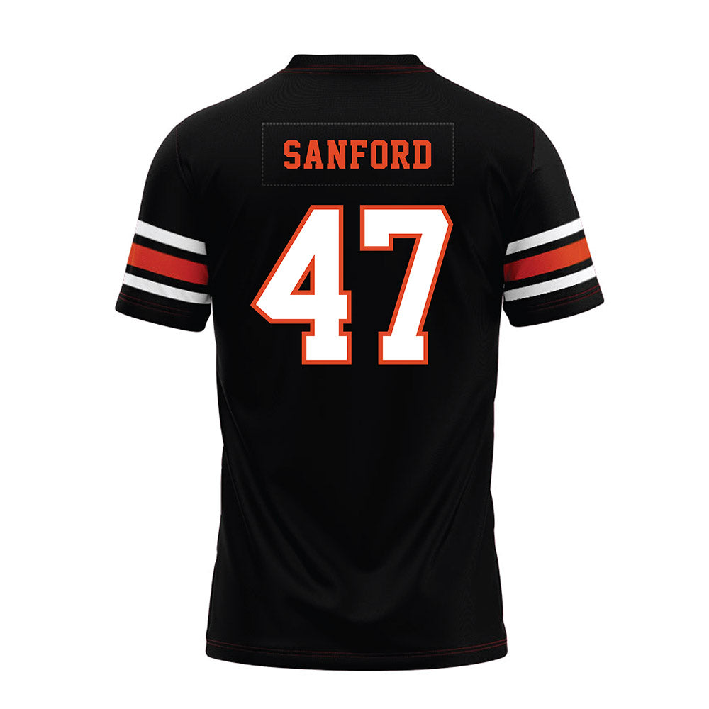 Oregon State - NCAA Football : Luke Sanford - Black Premium Football Jersey-1