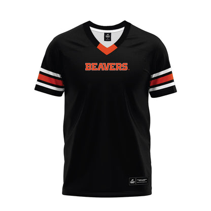 Oregon State - NCAA Football : Adrian Onyiego - Black Premium Football Jersey-0