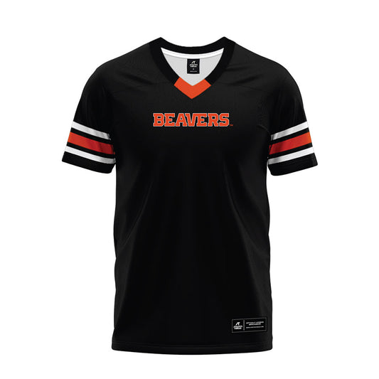 Oregon State - NCAA Football : Adrian Onyiego - Black Premium Football Jersey-0
