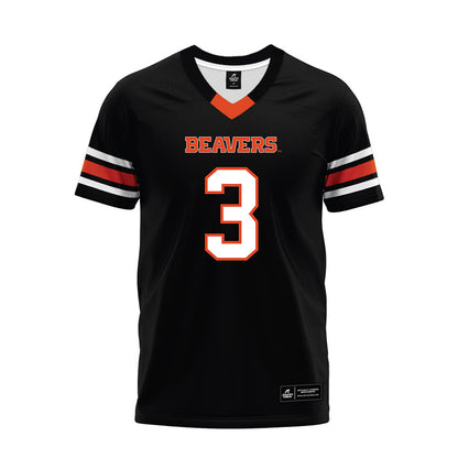 Oregon State - NCAA Football : Makiya Tongue - Black Premium Football Jersey-0