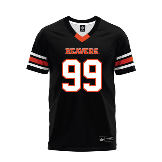 Oregon State - NCAA Football : Niklas Fisher - Black Premium Football Jersey-0