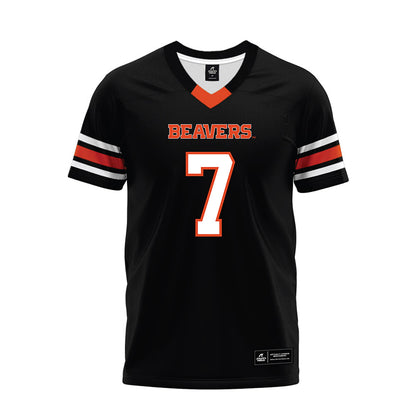 Oregon State - NCAA Football : Aeryn Hampton - Black Premium Football Jersey-0