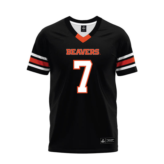 Oregon State - NCAA Football : Aeryn Hampton - Black Premium Football Jersey-0