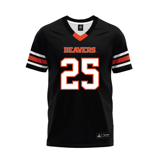 Oregon State - NCAA Football : Kai Wheaton - Black Premium Football Jersey-0