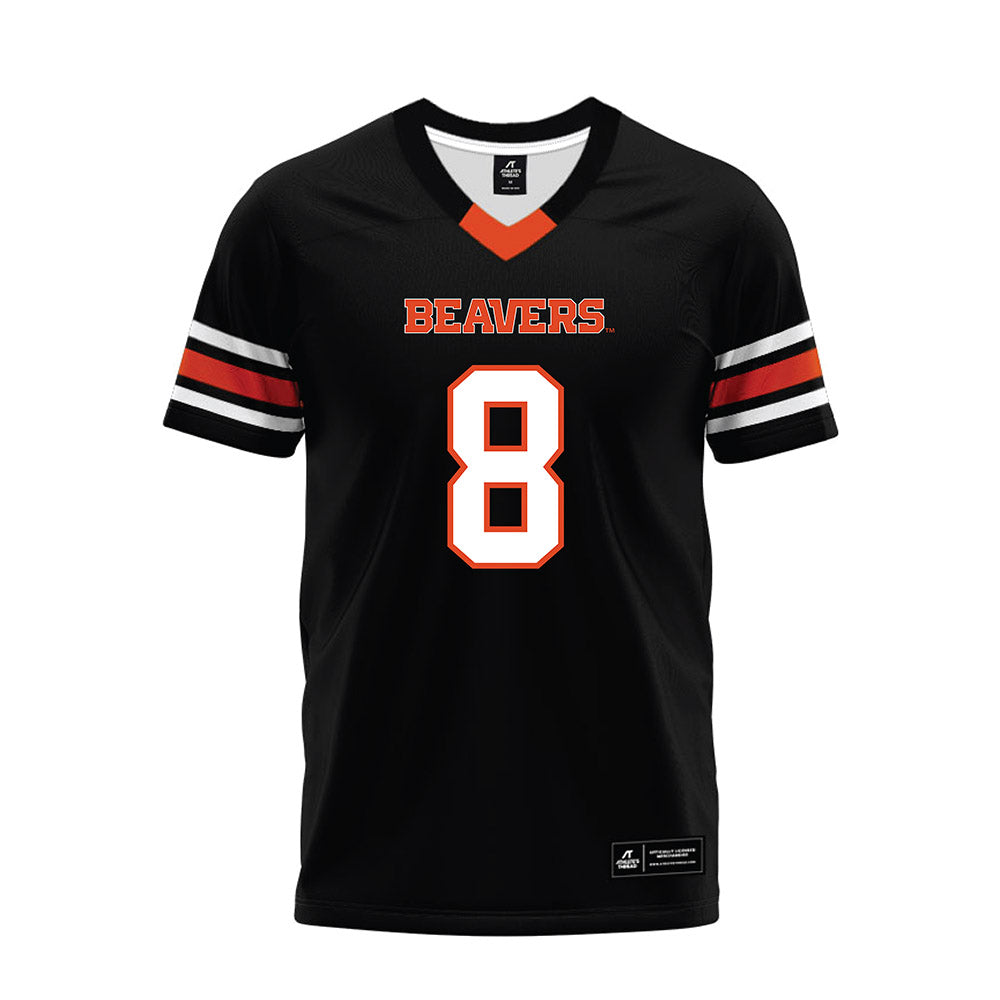Oregon State - NCAA Football : DeCorion Temple - Black Premium Football Jersey-0