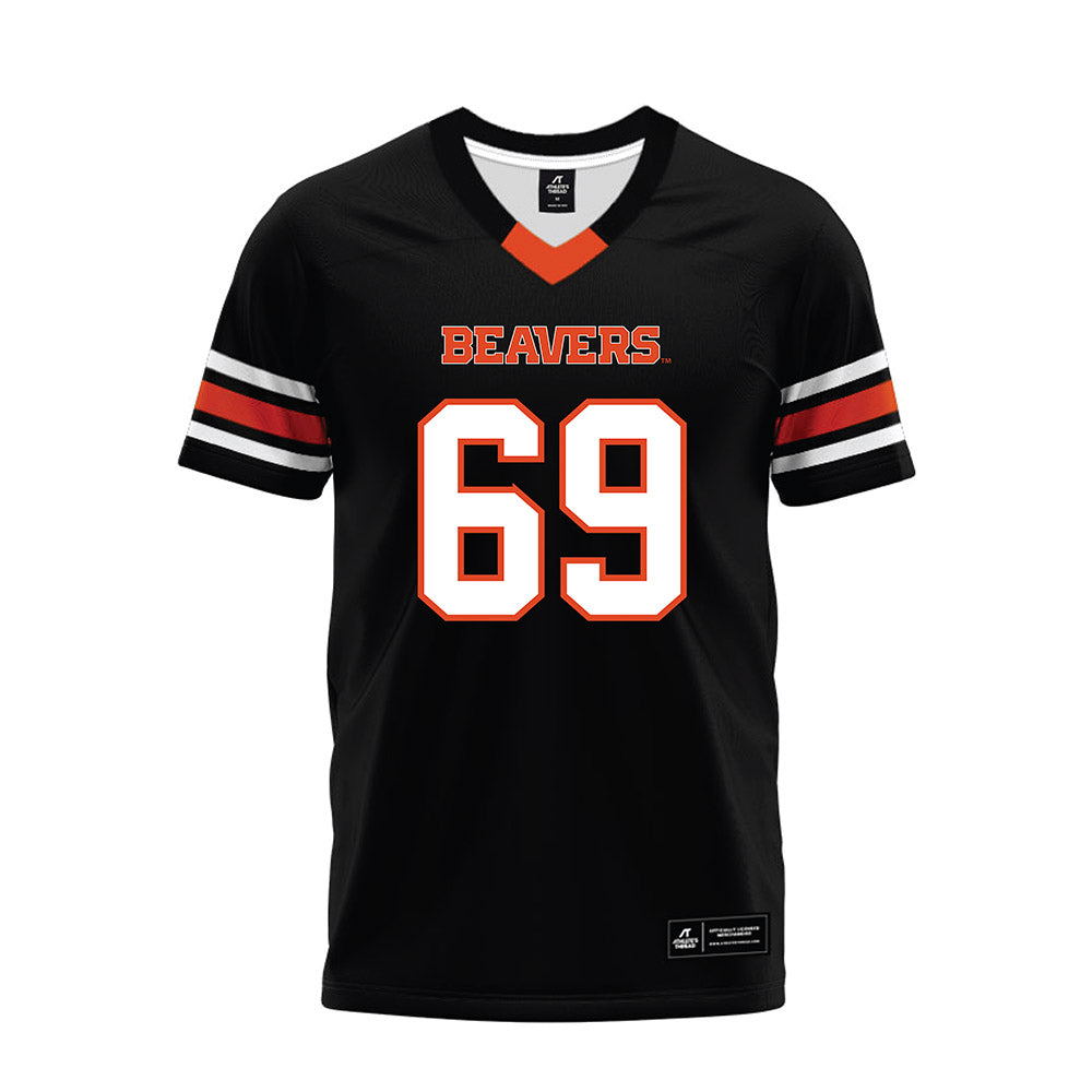 Oregon State - NCAA Football : Kwan Johnson - Black Premium Football Jersey-0