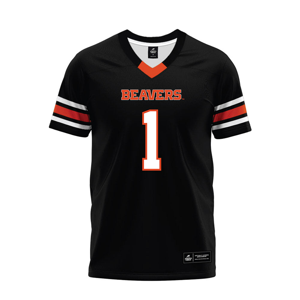 Oregon State - NCAA Football : Dylan Layne - Black Premium Football Jersey-0