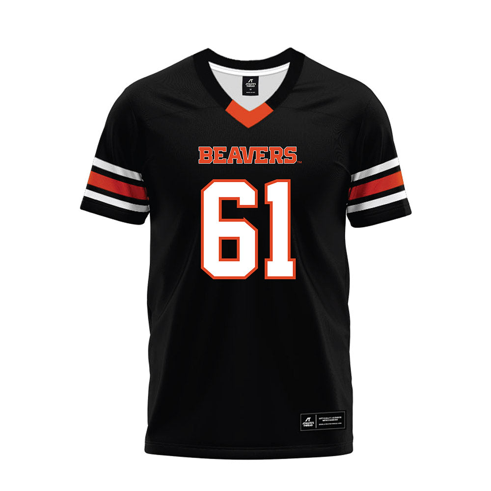 Oregon State - NCAA Football : Jake Normoyle - Black Premium Football Jersey-0