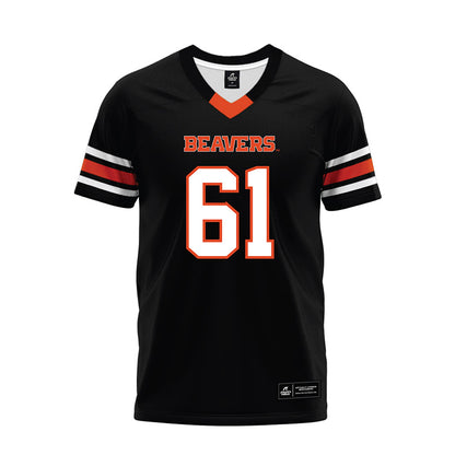 Oregon State - NCAA Football : Jake Normoyle - Black Premium Football Jersey-0